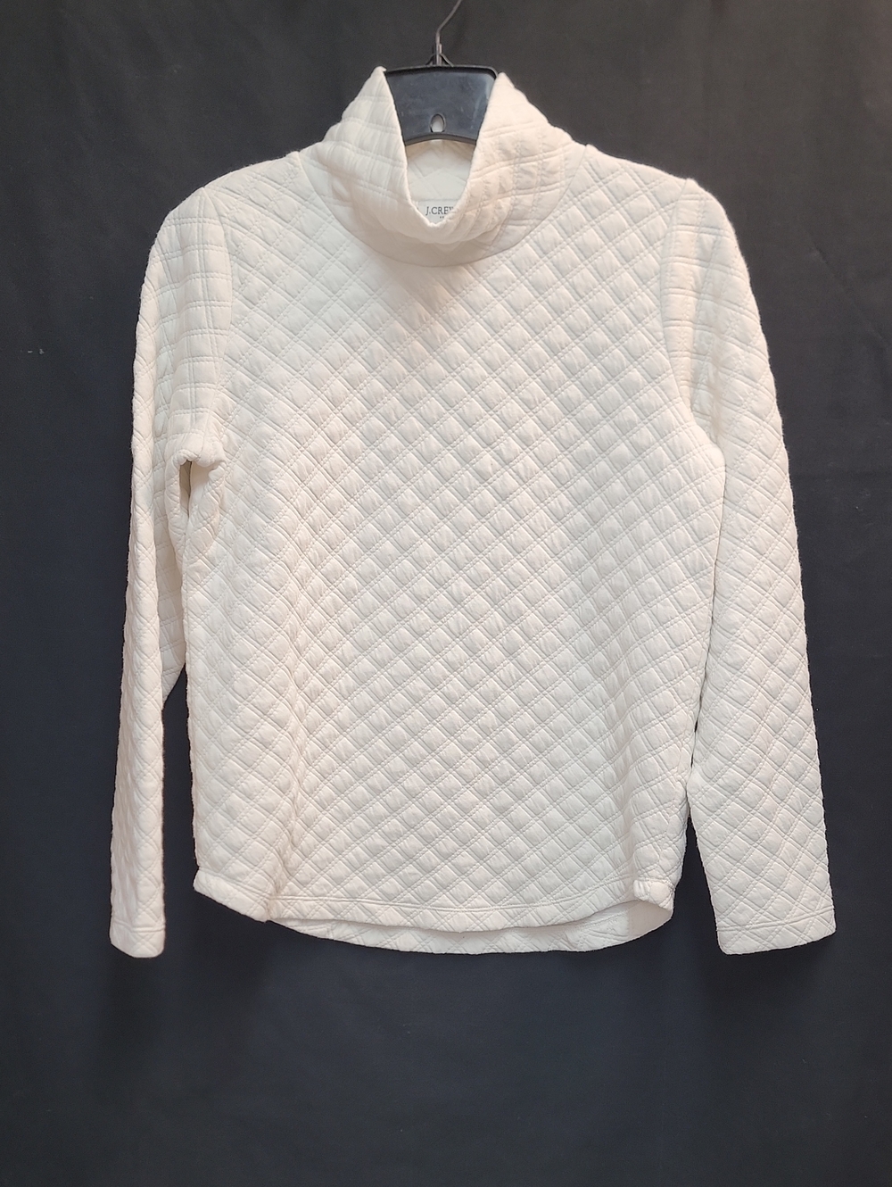 J. Crew Quilted Cowl Neck Sweater - Cream